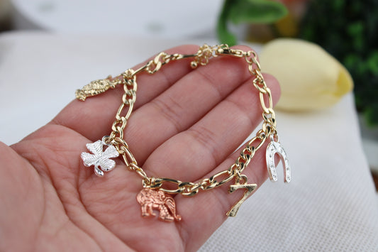 Pulsera para la buena suerte Oro Laminado