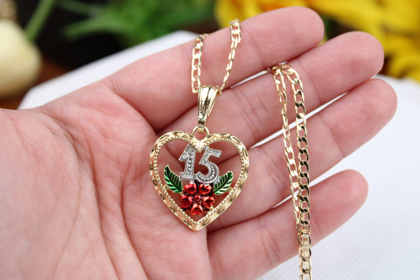 Cadena para quinceañera oro laminado / Gold plated chain