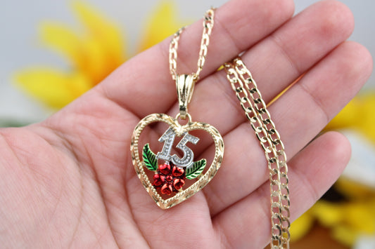 Cadena para quinceañera oro laminado / Gold plated chain