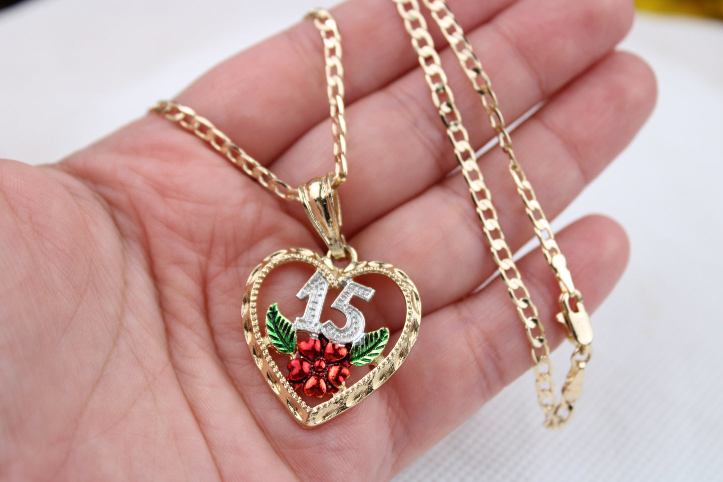 Cadena para quinceañera oro laminado / Gold plated chain