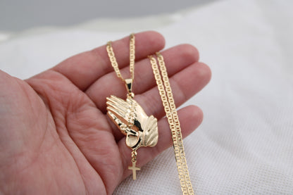 18k gold filled chain with pendant / oro laminado de Alta calidad