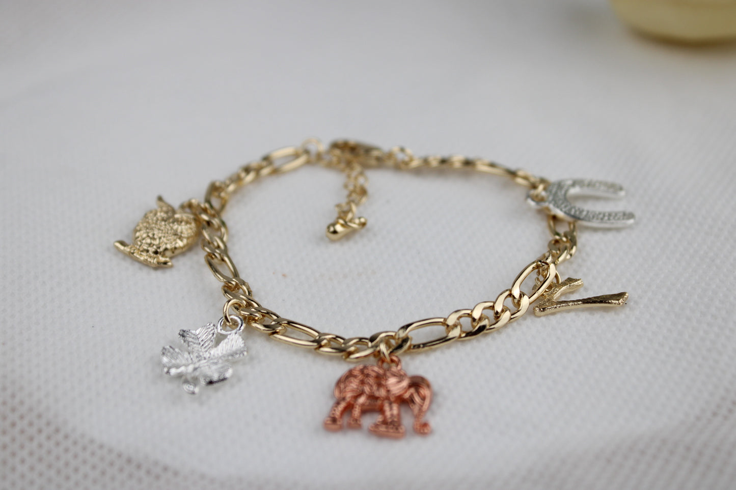 Pulsera para la buena suerte Oro Laminado