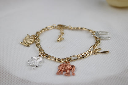 Pulsera para la buena suerte Oro Laminado