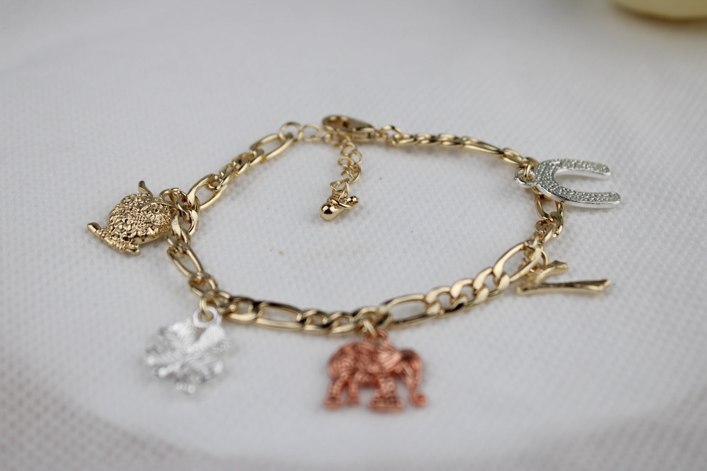 Pulsera para la buena suerte Oro Laminado