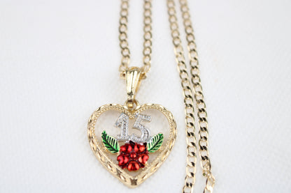 Cadena para quinceañera oro laminado / Gold plated chain