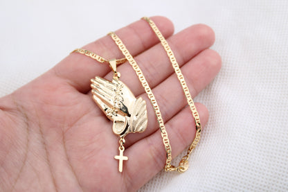 18k gold filled chain with pendant / oro laminado de Alta calidad