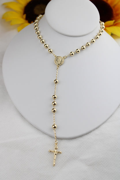 Rosario en Oro Laminado